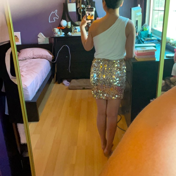 One shoulder, sequin, dress. - Picture 10 of 10